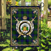 Dundas Modern Tartan Crest Garden Flag - Celtic Thistle Style